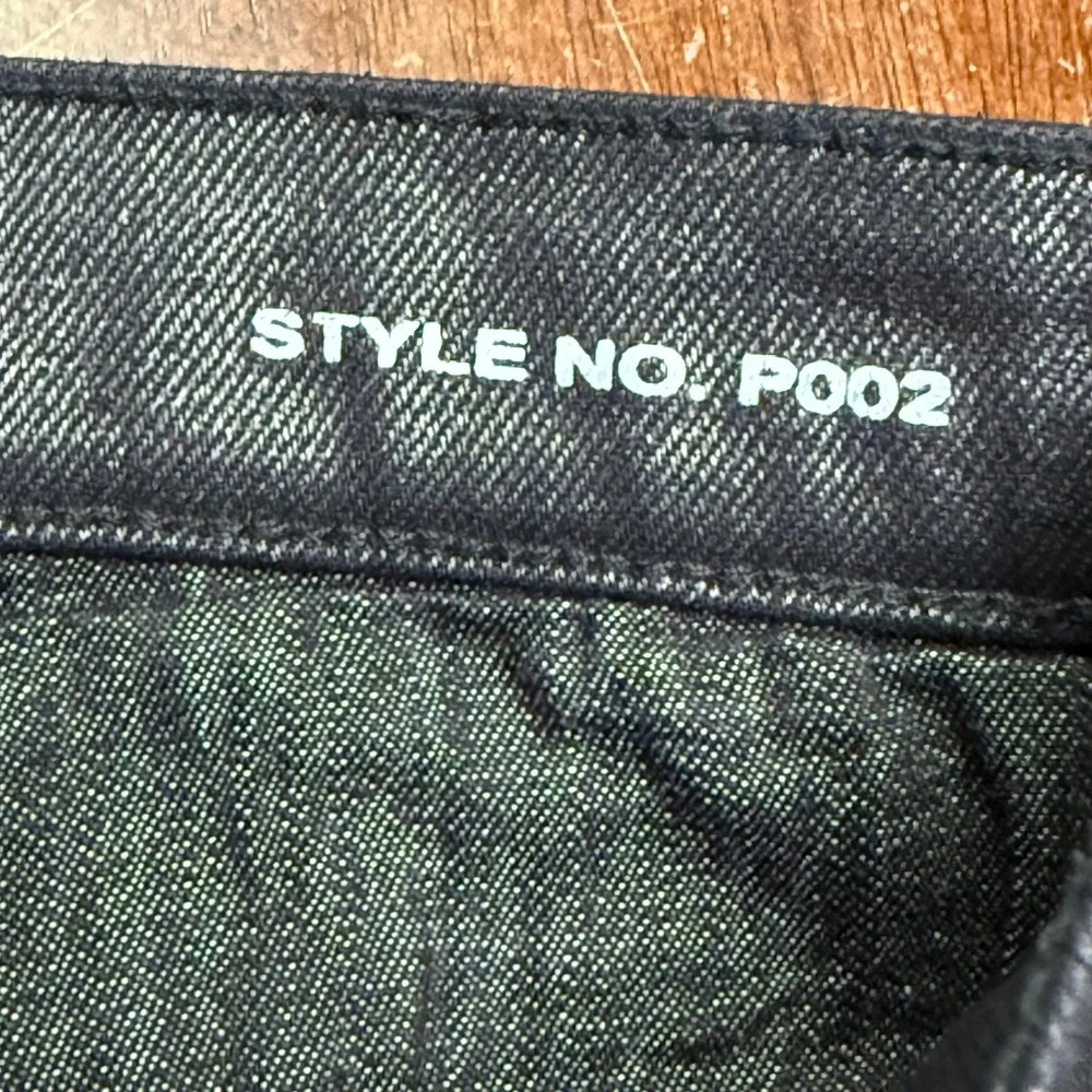 Purple Brand Cargo Pants Mens 34 Black Coated Waxed Slim Fit P002 SS2103JNS